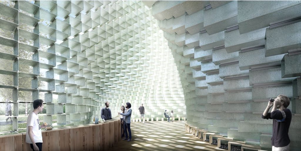 Serpentine Pavilion 2016 designed by Bjarke Ingels Group (BIG) Design render © Bjarke Ingels Group (BIG)